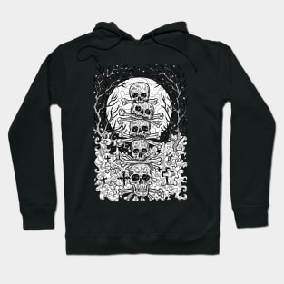 Graveyard Skulls Design (13) Hoodie